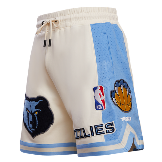 Off White Memphis Grizzlies Pro Standard Retro Classic DK 2.0 Shorts Exclusive Fitted Inc