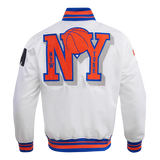 White New York Knicks Pro Standard Mashup Light Satin Jacket