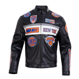 Black New York Knicks Pro Standard Moto Jacket