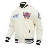 Off White Eggshell New York Knicks Pro Standard Paradise Sublimated Satin Light Jacket