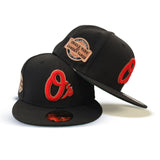 Black Baltimore Orioles Green Bottom 70th Anniversary Side Patch New Era 59Fifty Fitted