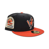 Black Mascot Baltimore Orioles Orange Visor Gray Bottom 30th Anniversary Side Patch New Era 59Fifty Fitted