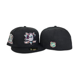 Black Anaheim Mighty Ducks Green Bottom 30th Anniversary Side Patch New Era 59Fifty Fitted