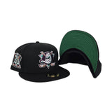 Black Anaheim Mighty Ducks Green Bottom 30th Anniversary Side Patch New Era 59Fifty Fitted