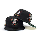 Black Anaheim Mighty Ducks Green Bottom "Mighty Decade" EST 1993 Side Patch New Era 59Fifty Fitted