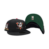 Black Anaheim Mighty Ducks Green Bottom "Mighty Decade" EST 1993 Side Patch New Era 59Fifty Fitted