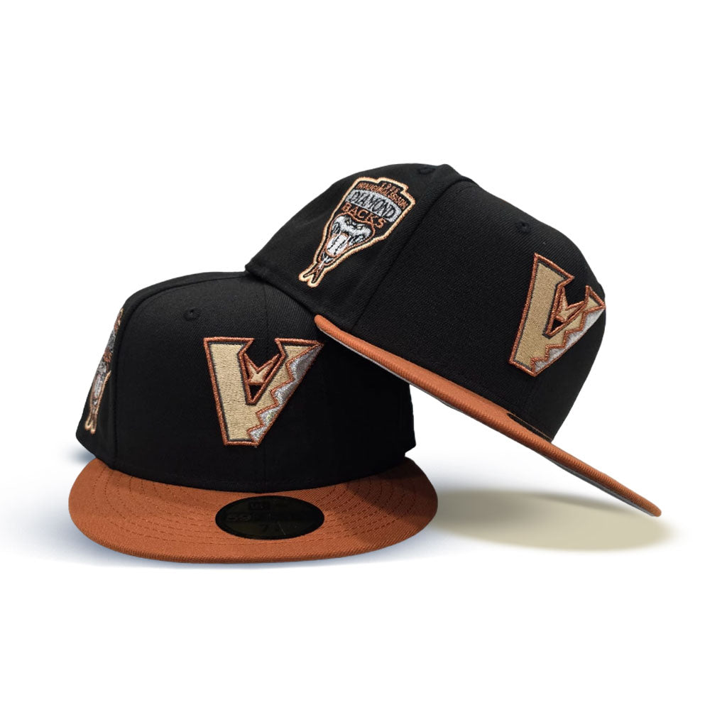 Black Arizona Diamondbacks Upside Down Logo Rust Orange Visor Gray