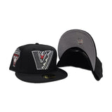 Black Arizona Diamondbacks Upside Down Logo Gray Bottom 1998 Inaugural Season Side Patch New Era 59Fifty Fitted