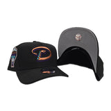 Black Arizona Diamondbacks Curved Brim Gray Bottom 1998 Inaugural Season Side Patch New Era 9Fifty A-Frame Snapback