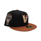 Black Arizona Diamondbacks Upside Down Logo Rust Orange Visor Gray Bottom 1998 Inaugural Season Side Patch New Era 59Fifty Fitted