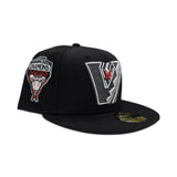 Black Arizona Diamondbacks Upside Down Logo Gray Bottom 1998 Inaugural Season Side Patch New Era 59Fifty Fitted