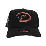 Black Arizona Diamondbacks Curved Brim Gray Bottom 1998 Inaugural Season Side Patch New Era 9Fifty A-Frame Snapback