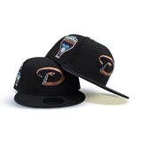 Black Arizona Diamondbacks Gray Bottom 1998 Inaugural Season Side Patch New Era 9Fifty Snapback