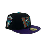 Black Arizona Diamondbacks Script Gray Bottom 2001 World Series Side Patch New Era 59FIFTY Fitted