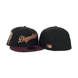 Black Arizona Diamondbacks Maroon Visor Gray Bottom 1998 Inaugural Season Side Patch New Era 59Fifty Fitted