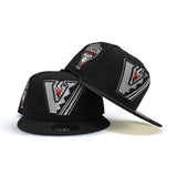 Black Arizona Diamondbacks Upside Down Logo Gray Bottom 1998 Inaugural Season Side Patch New Era 9Fifty Snapback