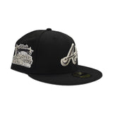 Black Atlanta Braves Gray Bottom 2000 All Star Game Side Patch New Era 59FIFTY Fitted