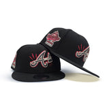 Black Atlanta Braves Lighting Logo Gray Bottom 1995 World Series Welcome To The Show Side Patch New Era 9Fifty Snapback