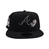 Black Atlanta Braves Rose Gray Bottom 2000 All Star Game Side Patch New Era 9Fifty Snapback