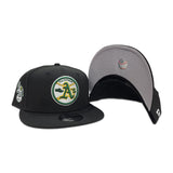 Black Oakland Athletics Gray Bottom Elephant Side Patch New Era 9Fifty Snapback