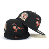 Black Baltimore Orioles Gray Bottom Bird Logo 50th Anniversary Side Patch New Era 9Fifty Snapback