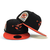 Black Baltimore Orioles Mascot Logo Orange Visor Gray Bottom 30th Anniversary Side Patch New Era 9Fifty Snapback