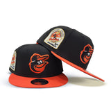 Black Baltimore Orioles Orange Visor Gary Bottom 30th Anniversary Side Patch New Era 9Fifty Snapback