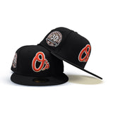 Black Baltimore Orioles Gray Bottom 30th Anniversary Side Patch New Era 59Fifty Fitted