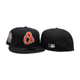 Black Baltimore Orioles Gray Bottom 30th Anniversary Side Patch New Era 59Fifty Fitted