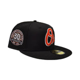 Black Baltimore Orioles Gray Bottom 30th Anniversary Side Patch New Era 59Fifty Fitted