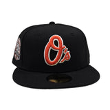 Black Baltimore Orioles Gray Bottom 30th Anniversary Side Patch New Era 59Fifty Fitted