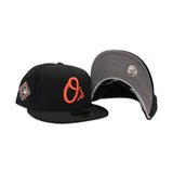 Black Baltimore Orioles Gray Bottom 1993 All Star Game Side Patch New Era 59Fifty Fitted