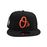 Black Baltimore Orioles Gray Bottom 1993 All Star Game Side Patch New Era 59Fifty Fitted