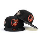 Black Baltimore Orioles Mascot Logo Gray Bottom 1993 All Star Game Side Patch New Era 59Fifty Fitted