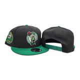 Black Boston Celtics Kelly Green Visor Gray Bottom 17X Champs Side Patch New Era 9Fifty Snapback