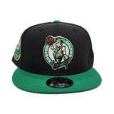 Black Boston Celtics Kelly Green Visor Gray Bottom 17X Champs Side Patch New Era 9Fifty Snapback
