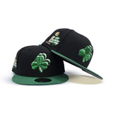 Black Boston Celtics Kelly Green Visor Gray Bottom The Most Champions In NBA History Side Patch New Era 9Fifty Snapback