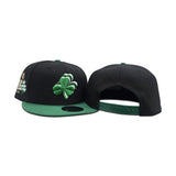 Black Boston Celtics Kelly Green Visor Gray Bottom The Most Champions In NBA History Side Patch New Era 9Fifty Snapback