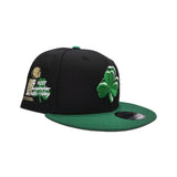 Black Boston Celtics Kelly Green Visor Gray Bottom The Most Champions In NBA History Side Patch New Era 9Fifty Snapback