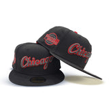 Black/Red Script Chicago White Sox Gray Bottom 2005 All Star Game Side Patch New Era 59Fifty Fitted