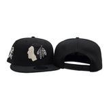 Black Chicago Blackhawks Gray Bottom Chicago Blackhawks Side Patch New Era 9fifty Snapback