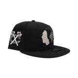 Black Chicago Blackhawks Gray Bottom Chicago Blackhawks Side Patch New Era 9fifty Snapback