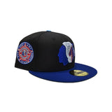 Black Green Chicago Blackhawks Royal Blue Visor Icy Blue Bottom 42nd All Star Game Side Patch New Era 59Fifty Fitted