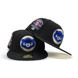 Black Blue Chicago Cubs Gray Bottom 1990 All Star Game Side Patch New Era 59Fifty Fitted