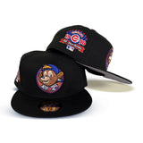 Black Chicago Cubs Clark The Bear Logo Gray Bottom 1990 All Star Game Side Patch New Era 59Fifty Fitted