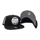 Black Chicago Cubs Gray Bottom Be Alert Foul Balls Side Patch New Era 59Fifty Fitted