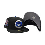 Black Blue Chicago Cubs Gray Bottom 1990 All Star Game Side Patch New Era 59Fifty Fitted