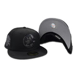 Black on Black Chicago Cubs Clark The Bear Logo Gray Bottom 1990 All Star Game Side Patch New Era 59Fifty Fitted