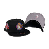 Black Chicago Cubs Clark The Bear Logo Gray Bottom 1990 All Star Game Side Patch New Era 59Fifty Fitted