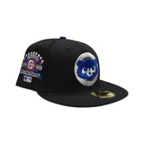 Black Blue Chicago Cubs Gray Bottom 1990 All Star Game Side Patch New Era 59Fifty Fitted